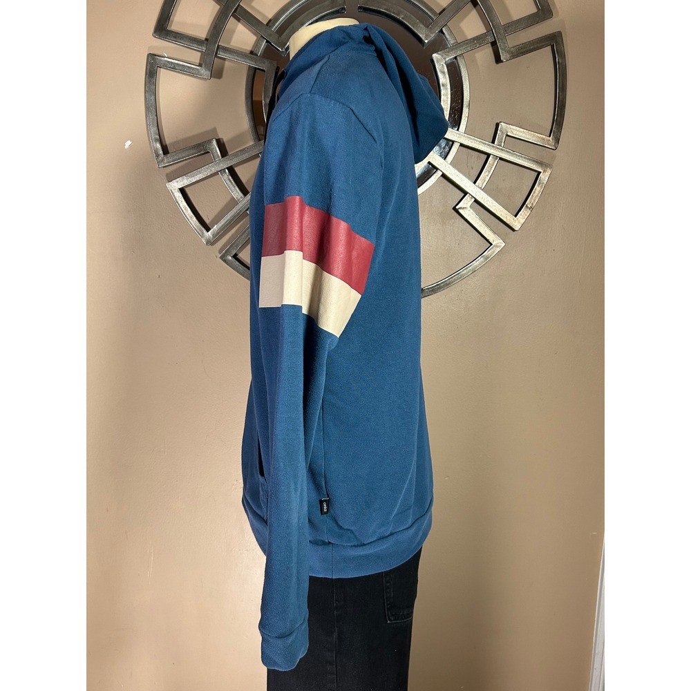 Onia‎ Blue Color Block Sleeve Hoodie Men's Size M Medium Kangaroo Pocket - Picture 4 of 10
